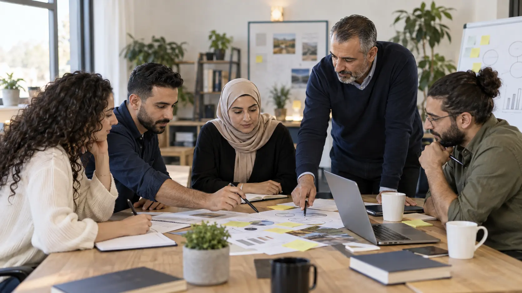 Image illustrative d’entrepreneurs co-concevant un programme